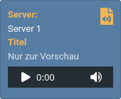 Status-Box zur Anzeige deines aktuellen Streamprogramms