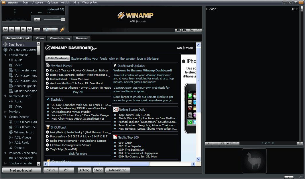 Internetradio Software: WinAmp
